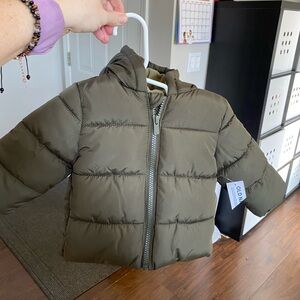 NEW Old Navy Kids' Olive Puffer Jacket